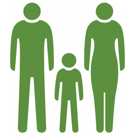mam&aacute; pap&aacute; con hijo icono