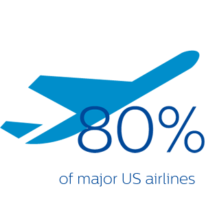 En el 80 % de las principales aerolíneas estadounidenses