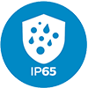 Resistente al agua y al polvo IP65